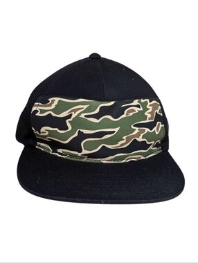 DOPE NWT Black Camo Tie Back Adjustable Cotton Baseball Hat